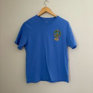 2/$10 Levi's Blue Short Sleeve Tee with Peace Emblem